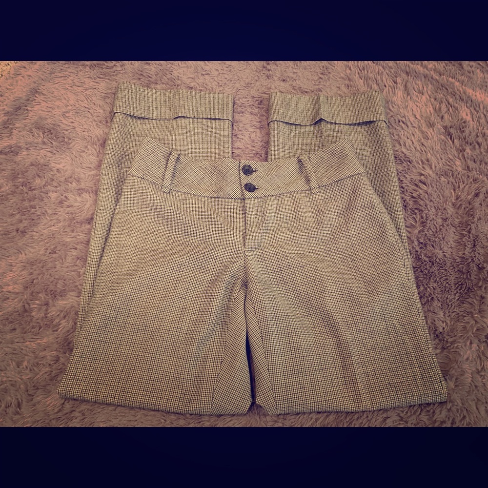 Wool Banana Republic Checkered Trousers, Size 8.